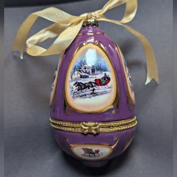 Mr. Christmas musical purple egg ornament Valerie Parr - Picture 3 of 12